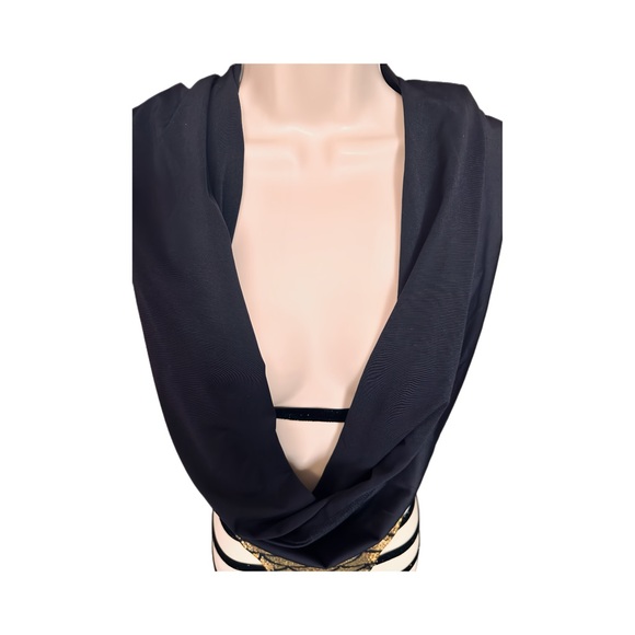 Roma Strappy Hooded Sexy Mermaid Costume. Gold / Black. Size M/L - Picture 6 of 12